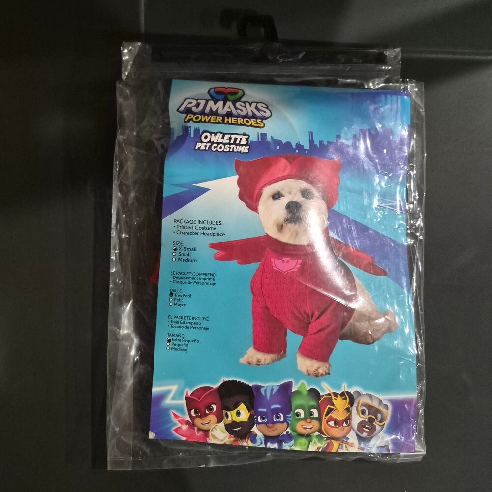NEW Pet PJ Masks Pet Owlette Costume M Red California Costume size Xsmall